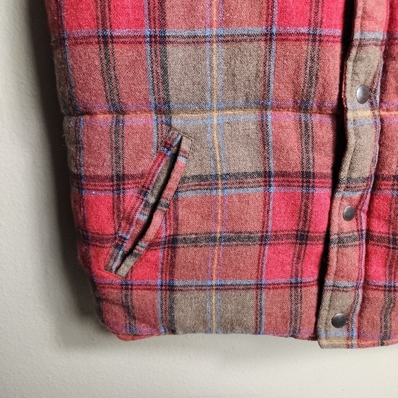 Enro Mens Vintage Reversible Wool/Nylon Blend Plaid Puffer Vest-Size M - Picture 2 of 7